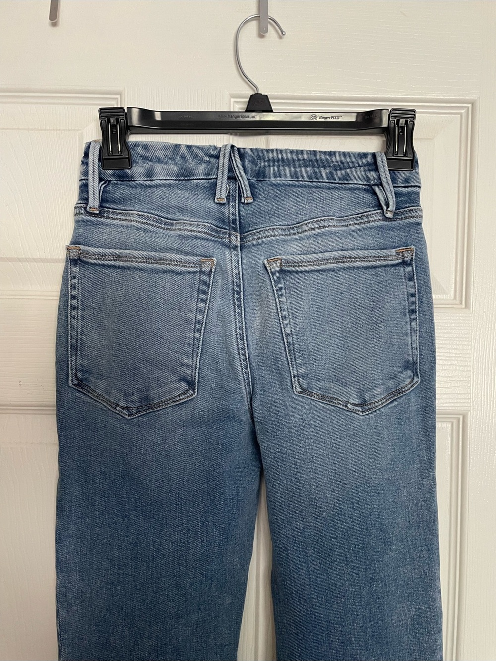 Good American Women’s 0/25 Classic High Waisted Blue Flare Jeans - Picture 5 of 7